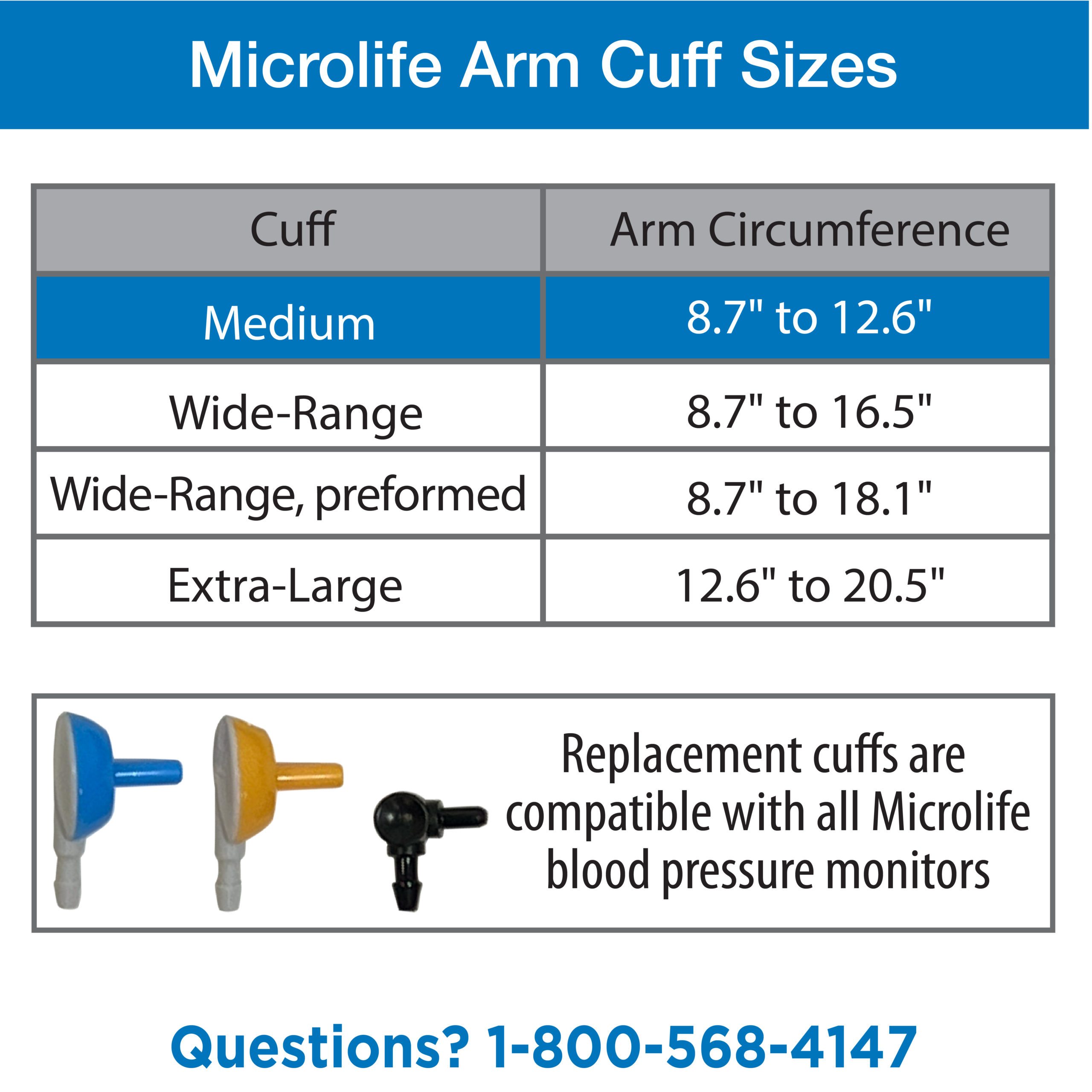 Medium Cuff - MIcrolife Arm Cuff Sizes