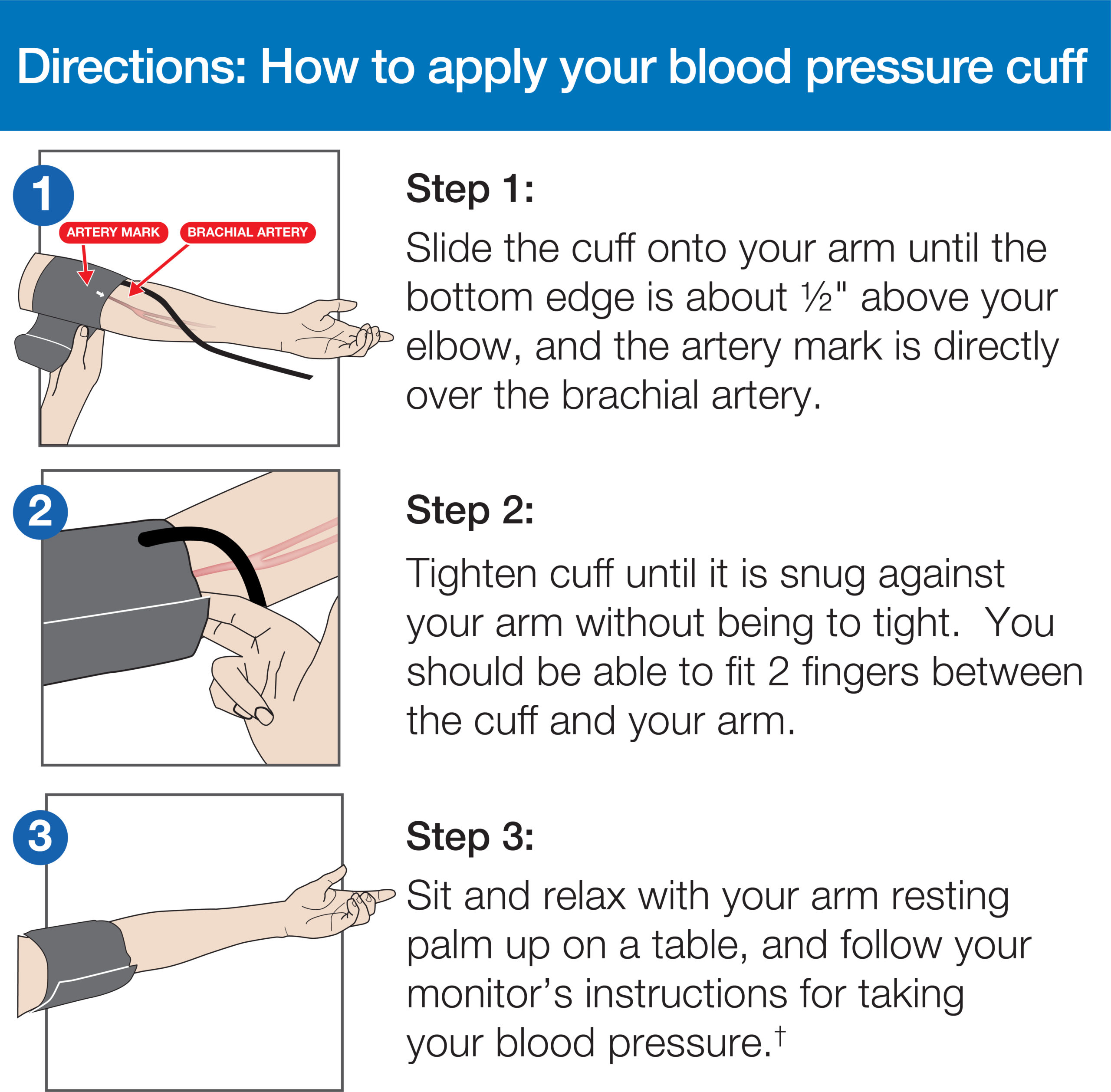 Medium Cuff -Directions